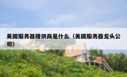 美国服务器提供商是什么（美国服务器龙头公司）