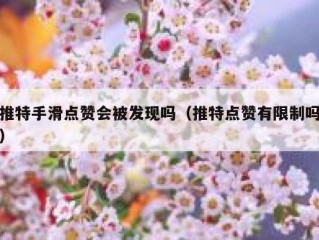 推特手滑点赞会被发现吗（推特点赞有限制吗）