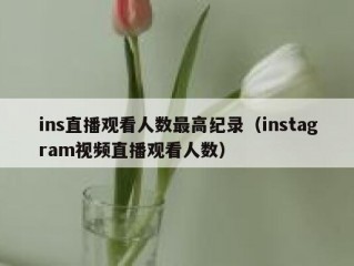 ins直播观看人数最高纪录（instagram视频直播观看人数）