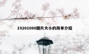 19201080图片大小的简单介绍