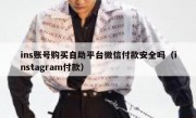 ins账号购买自助平台微信付款安全吗（instagram付款）
