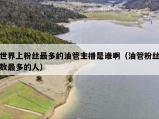 世界上粉丝最多的油管主播是谁啊（油管粉丝数最多的人）