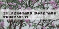 怎么让自己快手作品赞多（快手自己作品的点赞如何让别人看不见）