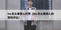 ins怎么看别人的赞（ins怎么看别人的赞和评论）