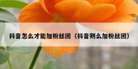 抖音怎么才能加粉丝团（抖音则么加粉丝团）
