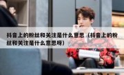 抖音上的粉丝和关注是什么意思（抖音上的粉丝和关注是什么意思呀）