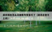 派币钱包怎么注册账号登录不了（派币总登不上去）