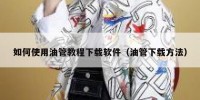 如何使用油管教程下载软件（油管下载方法）