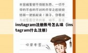 instagram注册账号怎么填（instagram什么注册）