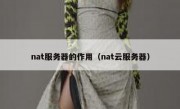 nat服务器的作用（nat云服务器）