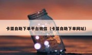 卡盟自助下单平台微信（卡盟自助下单网址）