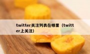 twitter关注列表在哪里（twitter上关注）