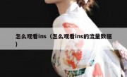 怎么观看ins（怎么观看ins的流量数据）
