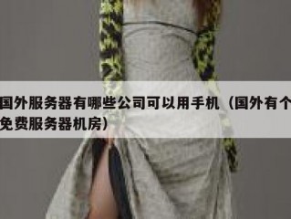 国外服务器有哪些公司可以用手机（国外有个免费服务器机房）