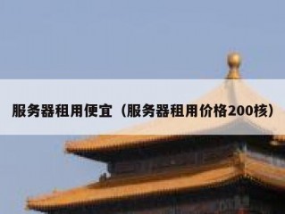 服务器租用便宜（服务器租用价格200核）
