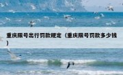 重庆限号出行罚款规定（重庆限号罚款多少钱）