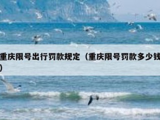 重庆限号出行罚款规定（重庆限号罚款多少钱）