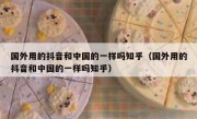 国外用的抖音和中国的一样吗知乎（国外用的抖音和中国的一样吗知乎）