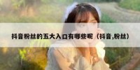 抖音粉丝的五大入口有哪些呢（抖音,粉丝）