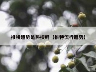 推特趋势是热搜吗（推特流行趋势）