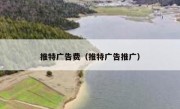 推特广告费（推特广告推广）