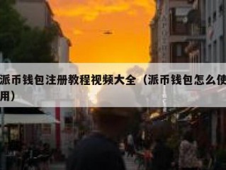 派币钱包注册教程视频大全（派币钱包怎么使用）
