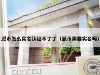 派币怎么实名认证不了了（派币需要实名吗）