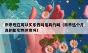 派币现在可以买东西吗是真的吗（派币这个月真的能实物兑换吗）