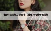 抖音粉丝等级从哪里看（抖音如何看粉丝等级）
