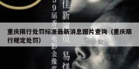 重庆限行处罚标准最新消息图片查询（重庆限行规定处罚）