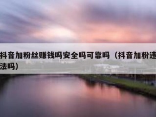 抖音加粉丝赚钱吗安全吗可靠吗（抖音加粉违法吗）