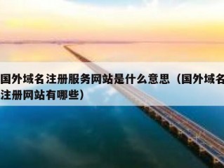 国外域名注册服务网站是什么意思（国外域名注册网站有哪些）