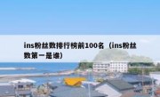 ins粉丝数排行榜前100名（ins粉丝数第一是谁）