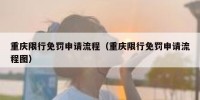 重庆限行免罚申请流程（重庆限行免罚申请流程图）