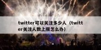 twitter可以关注多少人（twitter关注人数上限怎么办）