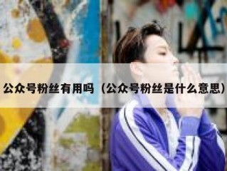 公众号粉丝有用吗（公众号粉丝是什么意思）