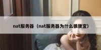 nat服务器（nat服务器为什么很便宜）