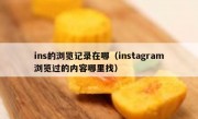 ins的浏览记录在哪（instagram浏览过的内容哪里找）
