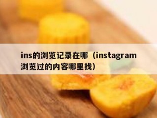 ins的浏览记录在哪（instagram浏览过的内容哪里找）