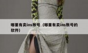 哪里有卖ins账号（哪里有卖ins账号的软件）
