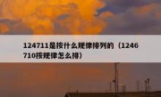 124711是按什么规律排列的（1246710按规律怎么排）