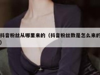 抖音粉丝从哪里来的（抖音粉丝数是怎么来的）
