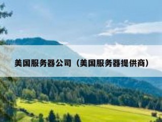 美国服务器公司（美国服务器提供商）