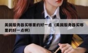 美国服务器买哪里的好一点（美国服务器买哪里的好一点啊）