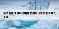 派币还能注册吗现在还能用吗（派币能注册几个号）