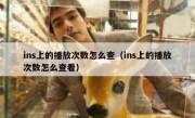 ins上的播放次数怎么查（ins上的播放次数怎么查看）