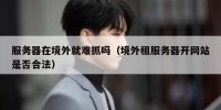 服务器在境外就难抓吗（境外租服务器开网站是否合法）