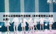 派币认证视频操作流程图（派币看视频认证怎么弄）