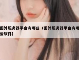 国外服务器平台有哪些（国外服务器平台有哪些软件）