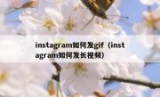 instagram如何发gif（instagram如何发长视频）